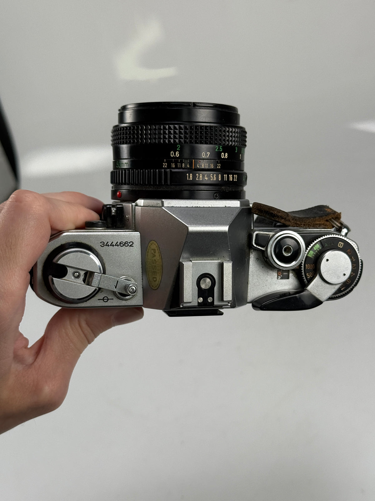 CANON AE-1 chrome SLR 35mm Film Camera with 50mm f1.8 FD KIT
