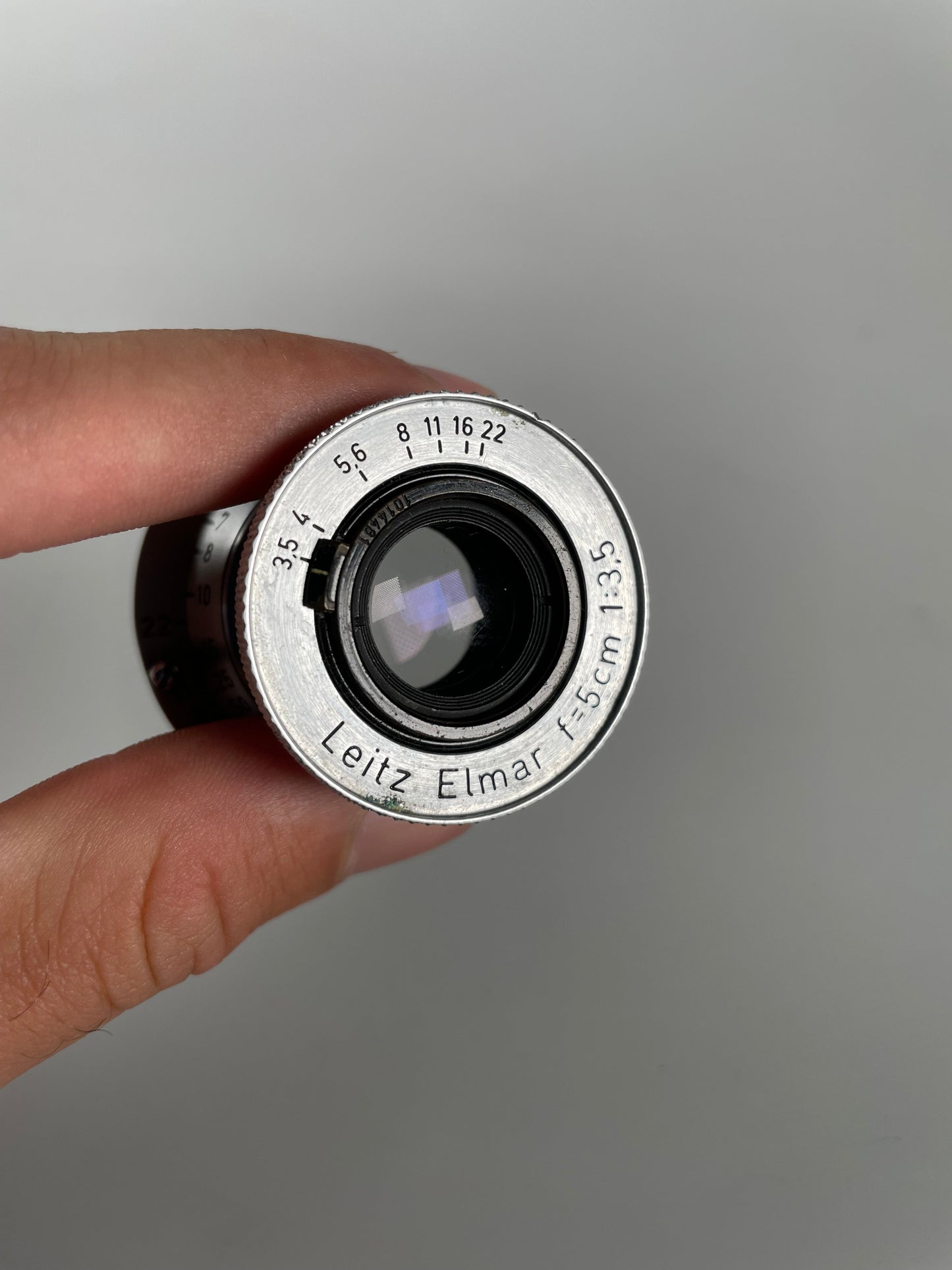 Leica Leitz 50mm (5cm) f3.5 Elmar M39 Collapsible Lens red scale