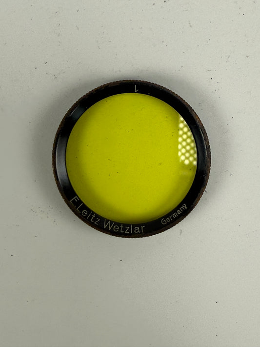 Leica leitz E34 34mm Black rim Yellow 1 Filter for 5cm summar