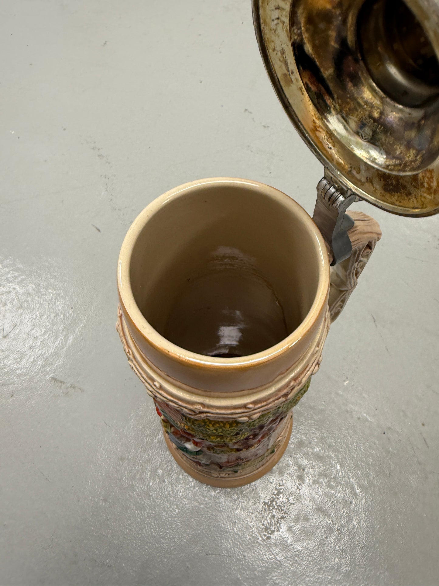 German GERZ Lidded Beer Stein  2L