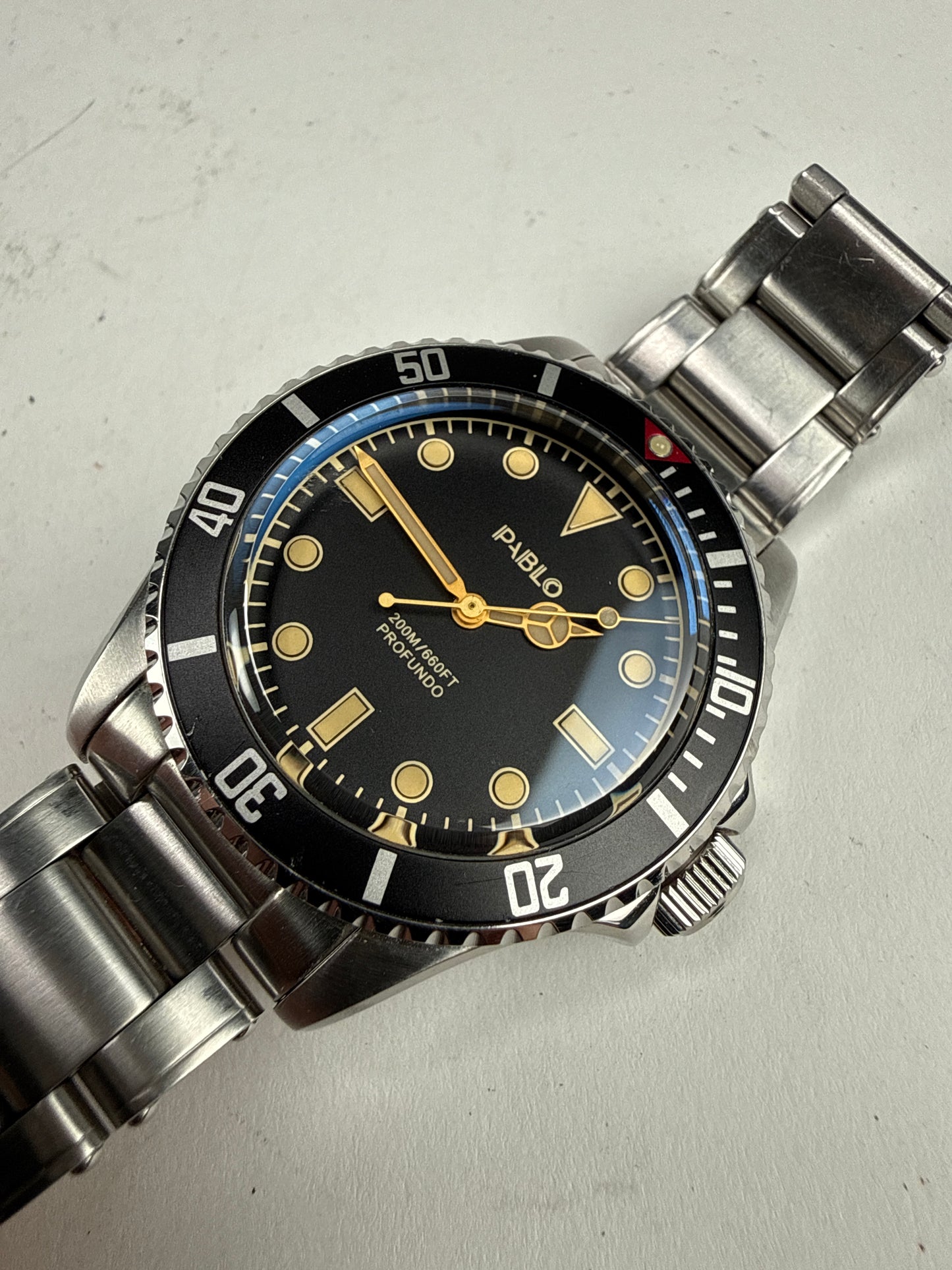 PABLO profundo eta2824-2 steel automatic dive watch