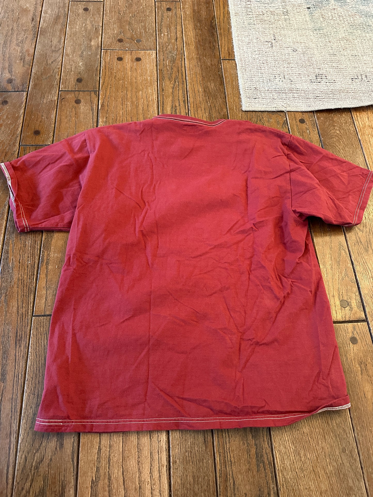 Mens The Flat head T shirt Size 44 made In Japan Red Loopwheel