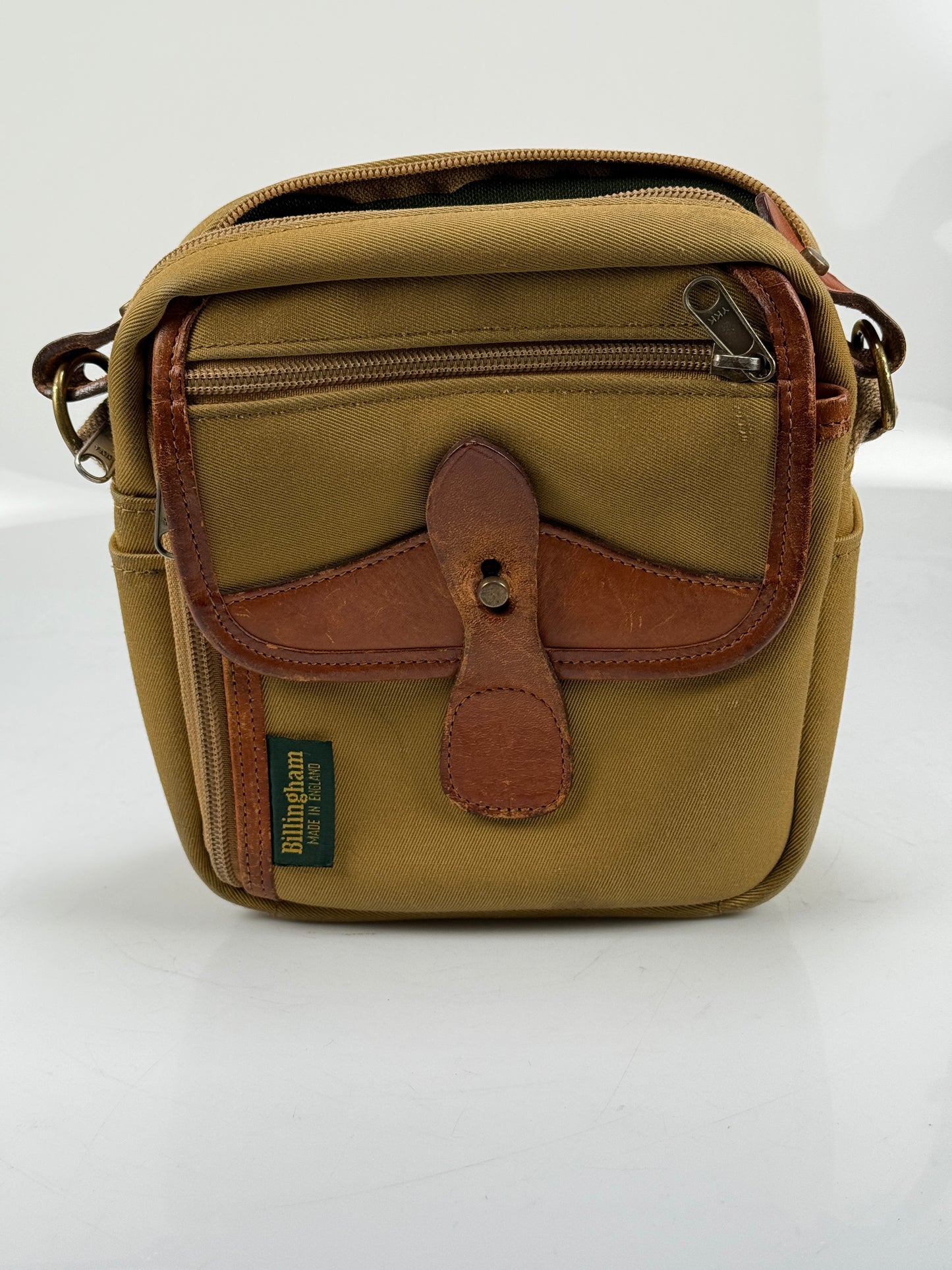 Billingham POLA Stowaway Camera Bag Case + Strap in Tan Canvas & Leather