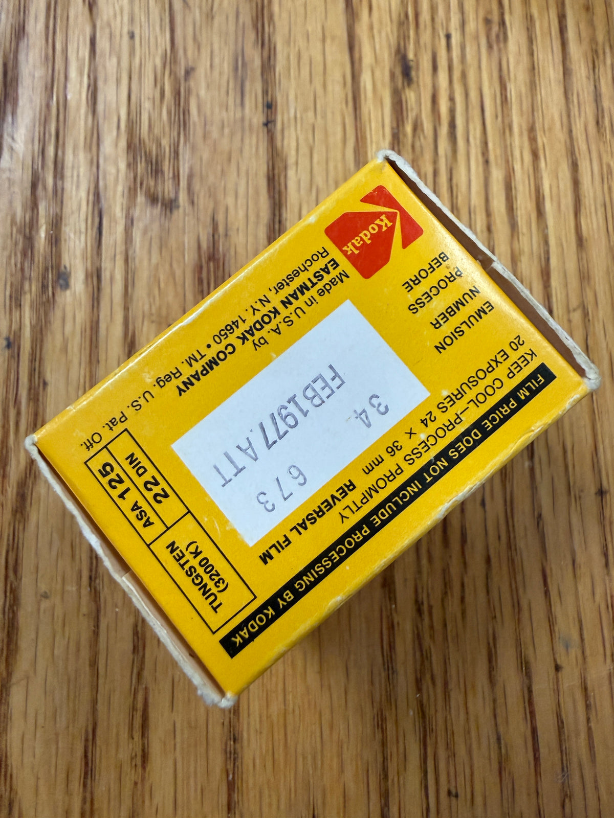 Kodak Ektachrome High Speed 35mm Film EHB 135-20