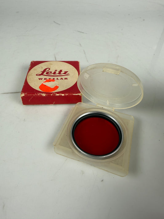 LEICA LEITZ RED R 39mm SCREW IN FILTER E39 CHROME GERMANY