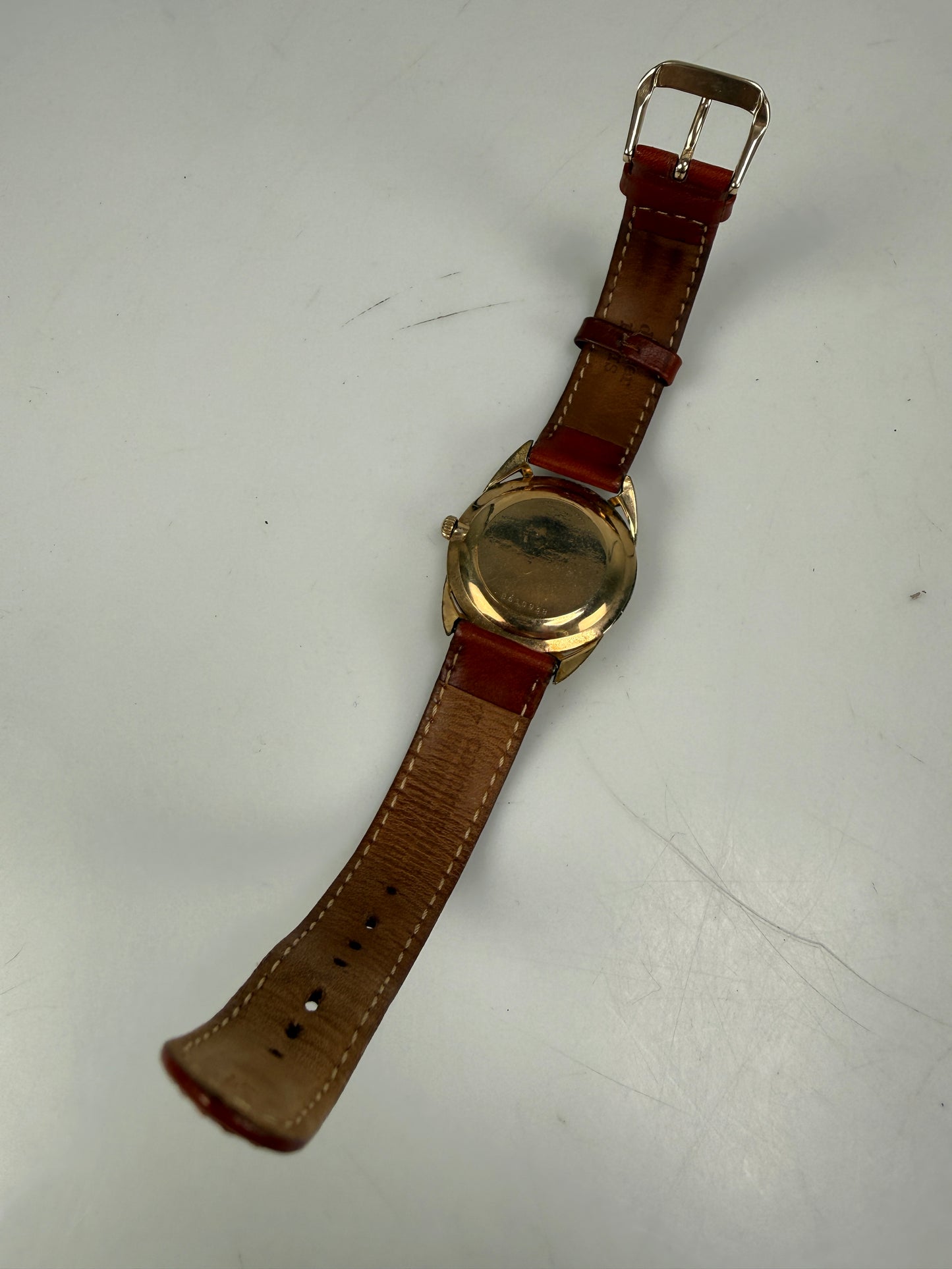 Vintage BULOVA 32mm men's manual wind watch 10K RGP Rolled Gold plate