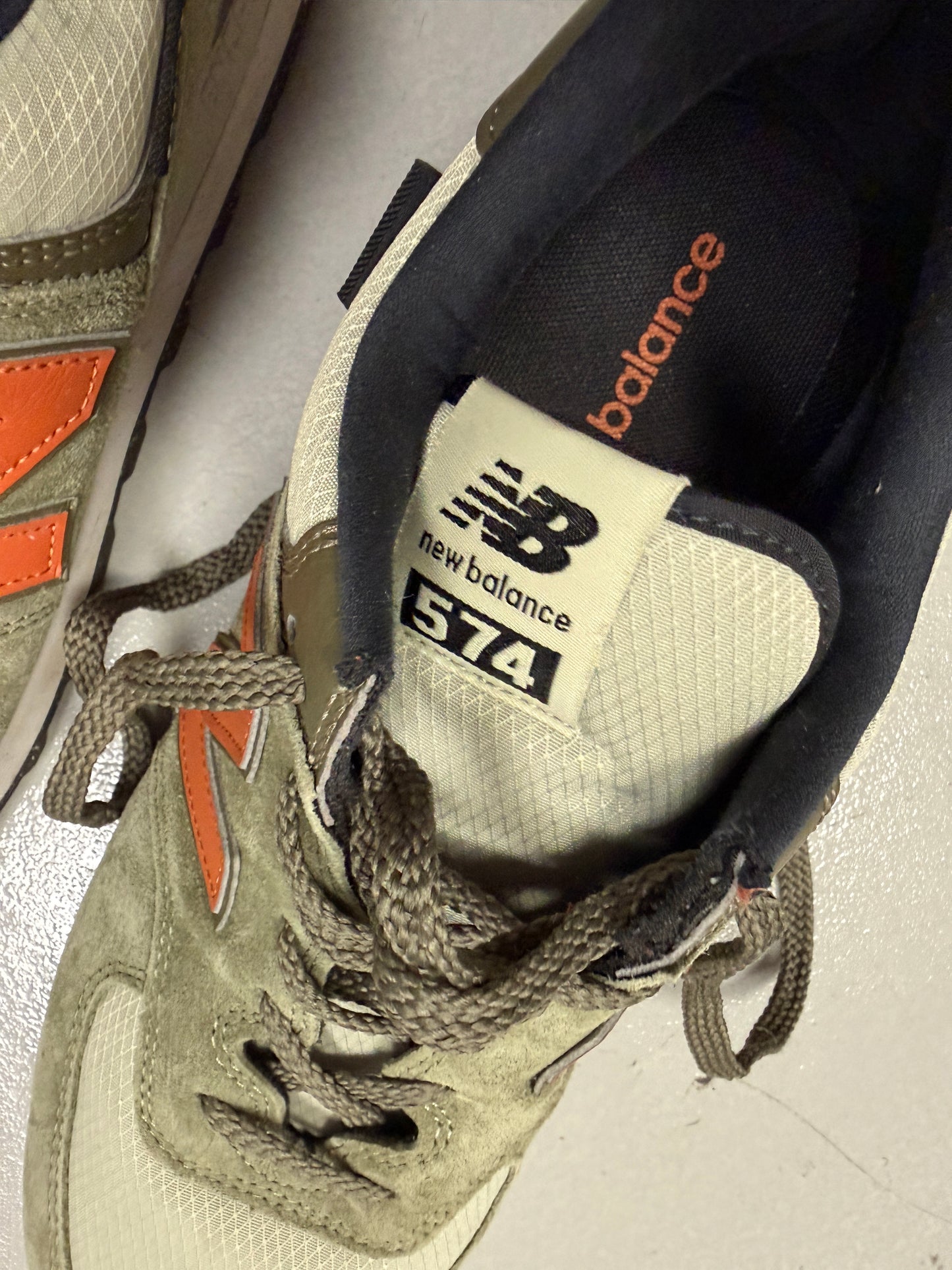 New Balance 574 Cordura Dark Olivine/Orange Men’s 11.5 U574SOC