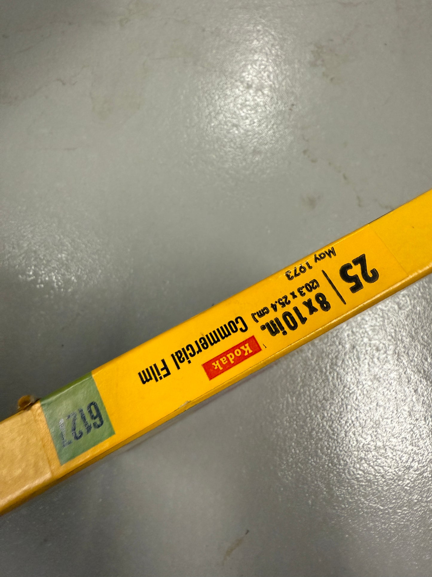 Expired 8x10 KODAK 6127 Commercial Large Format Film 25 Sheets 1973