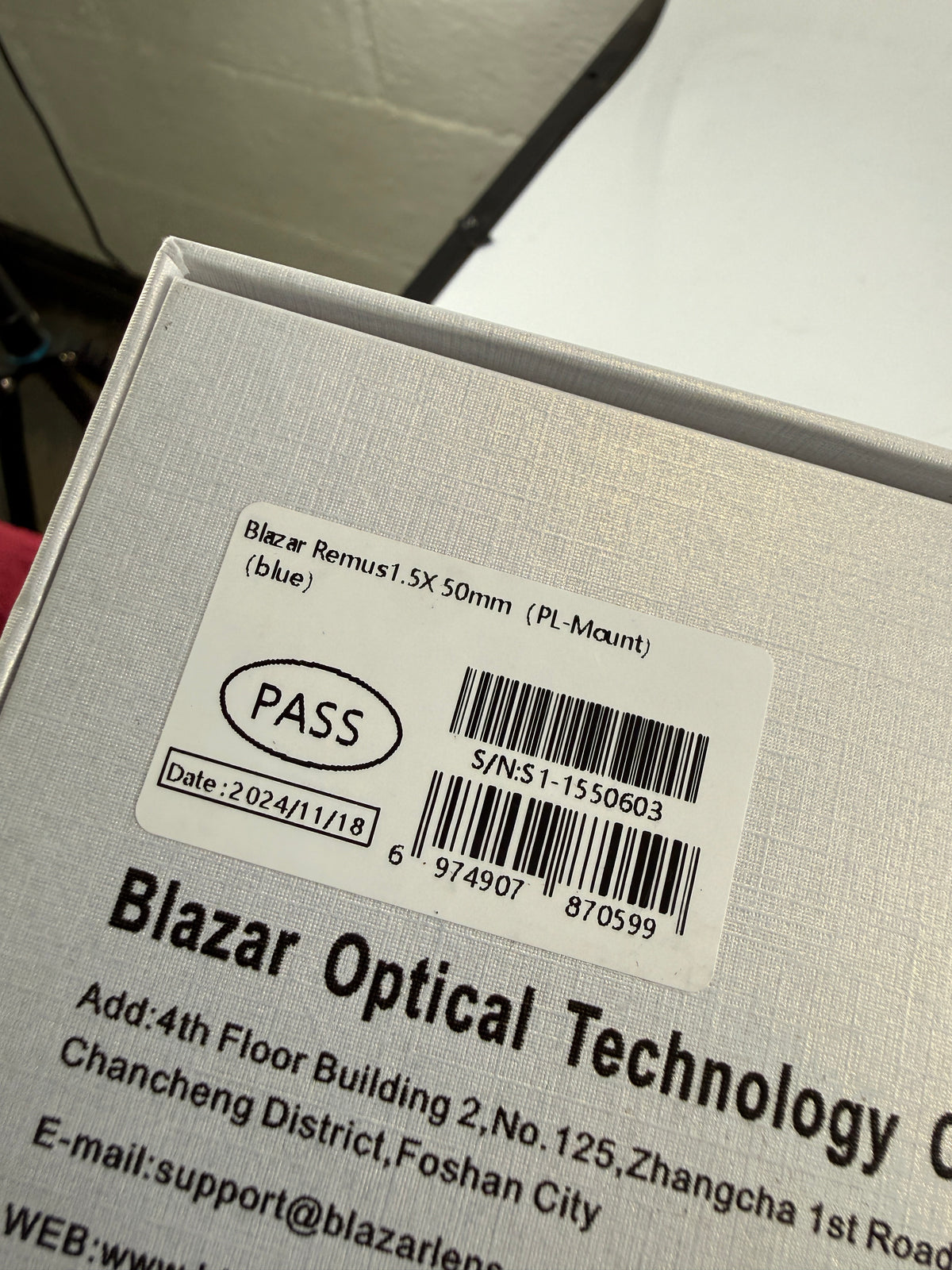 Blazar Remus 50mm T2.0 1.5x Anamorphic Full Frame Lens PL Mount Silver Flare
