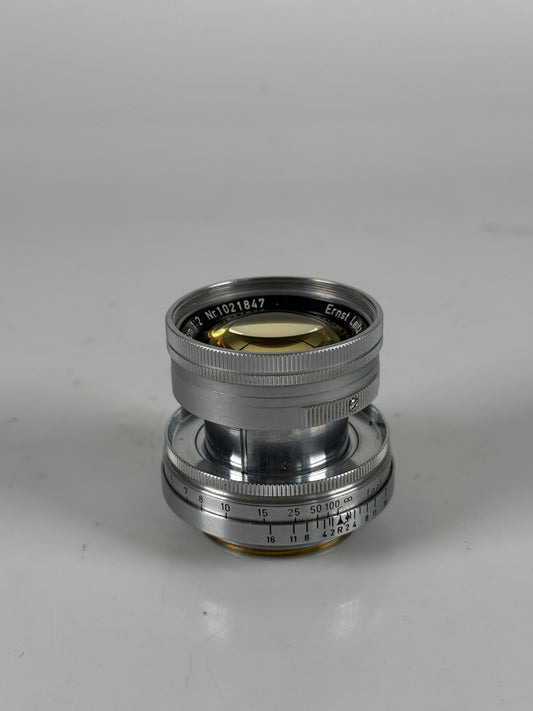 Leica 50mm f2 Summicron Radioactive L39 LTM Screwmount Rangefinder Lens