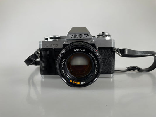Minolta X370 35mm SLR Film Camera Body MD MC SR w/ Rokkor X 50mm f1.4 kit