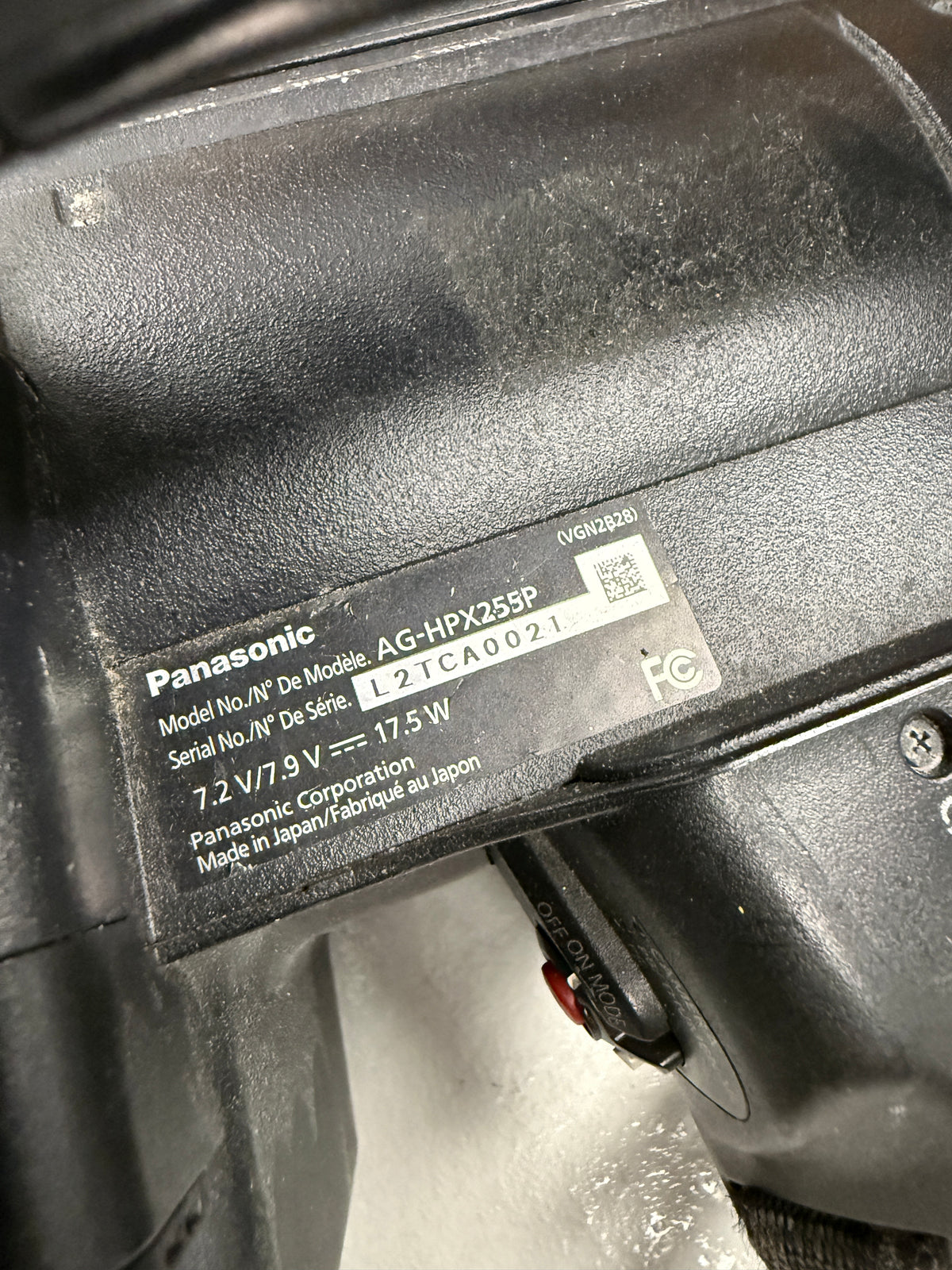Panasonic AG-HPX255P Camcorder P2 HD Video Camera
