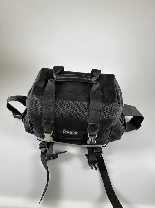 Canon Camera Bag Organizer Black Pockets Waist Strap DSLR Case