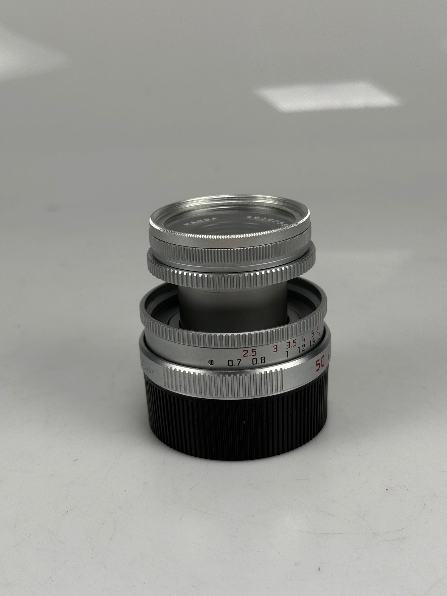 Leica HANSA 50mm Elmar-m f2.8 Silver Chrome Lens RARE