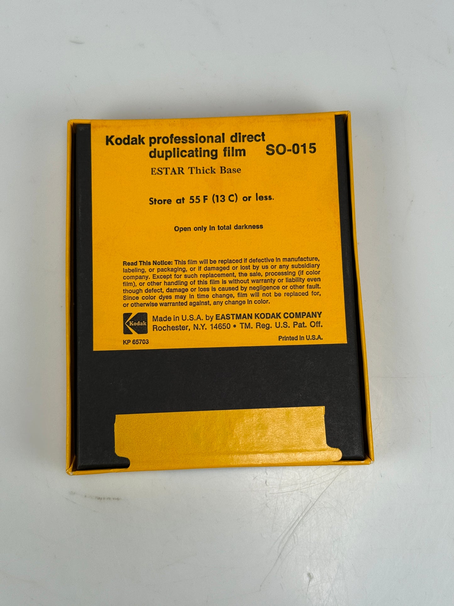 Kodak Professional Film SO-015 Direct Duplicating 25 Sheet 4×5