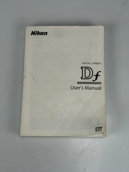 Nikon DF Genuine Camera Instruction Book / Manual / User Guide In English