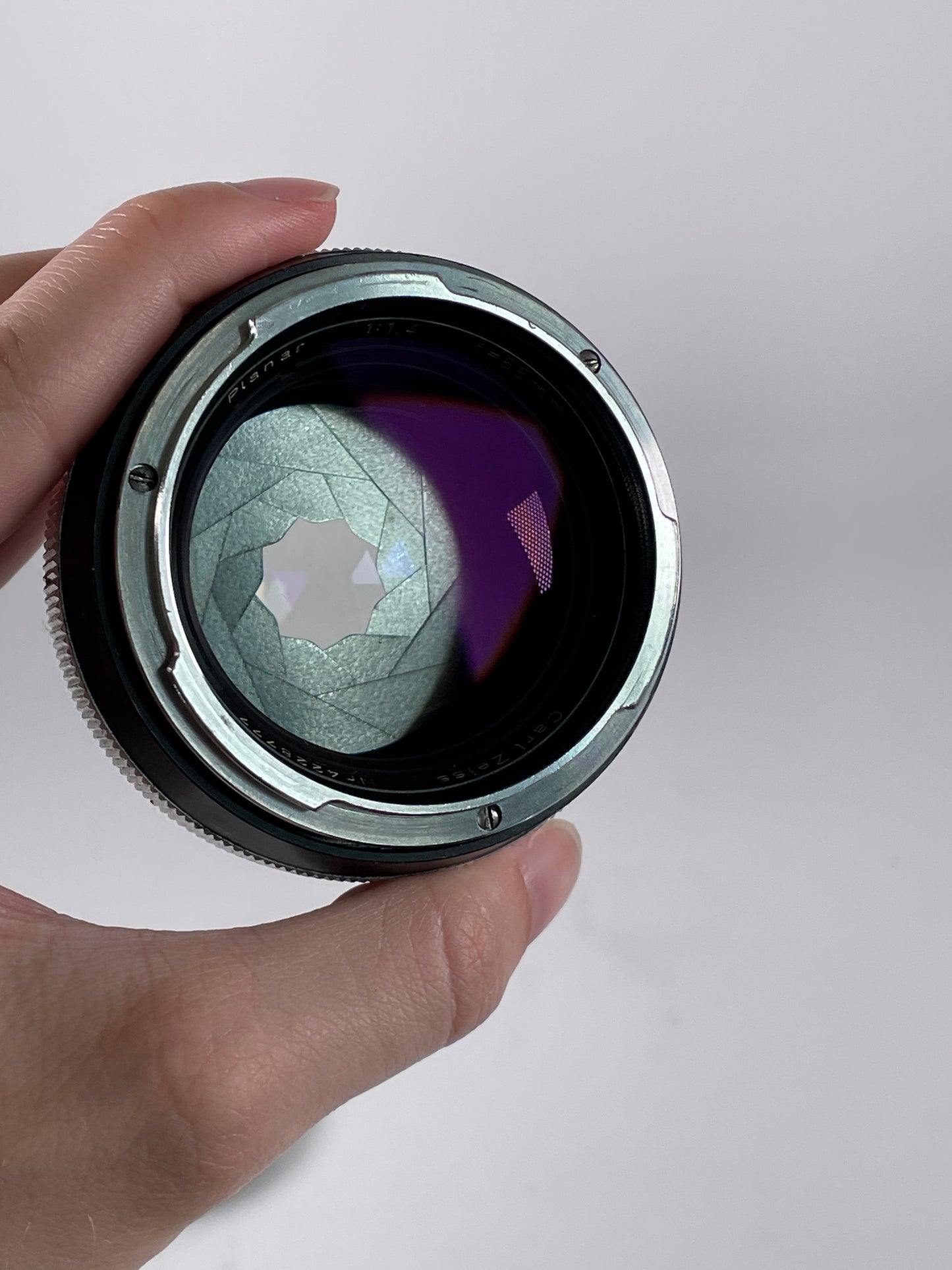 Carl Zeiss Planar 55mm f1.4 MF Lens For contarex black