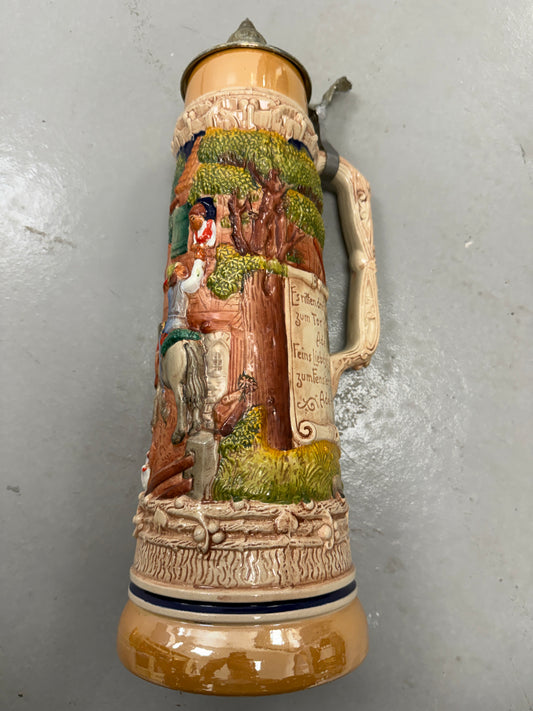 German GERZ Lidded Beer Stein  2L
