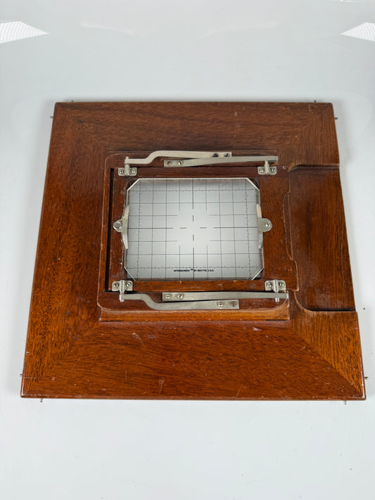 Deardorff 8x10 to 4x5 Reducing Ground Glass Back camera, Beattie screen