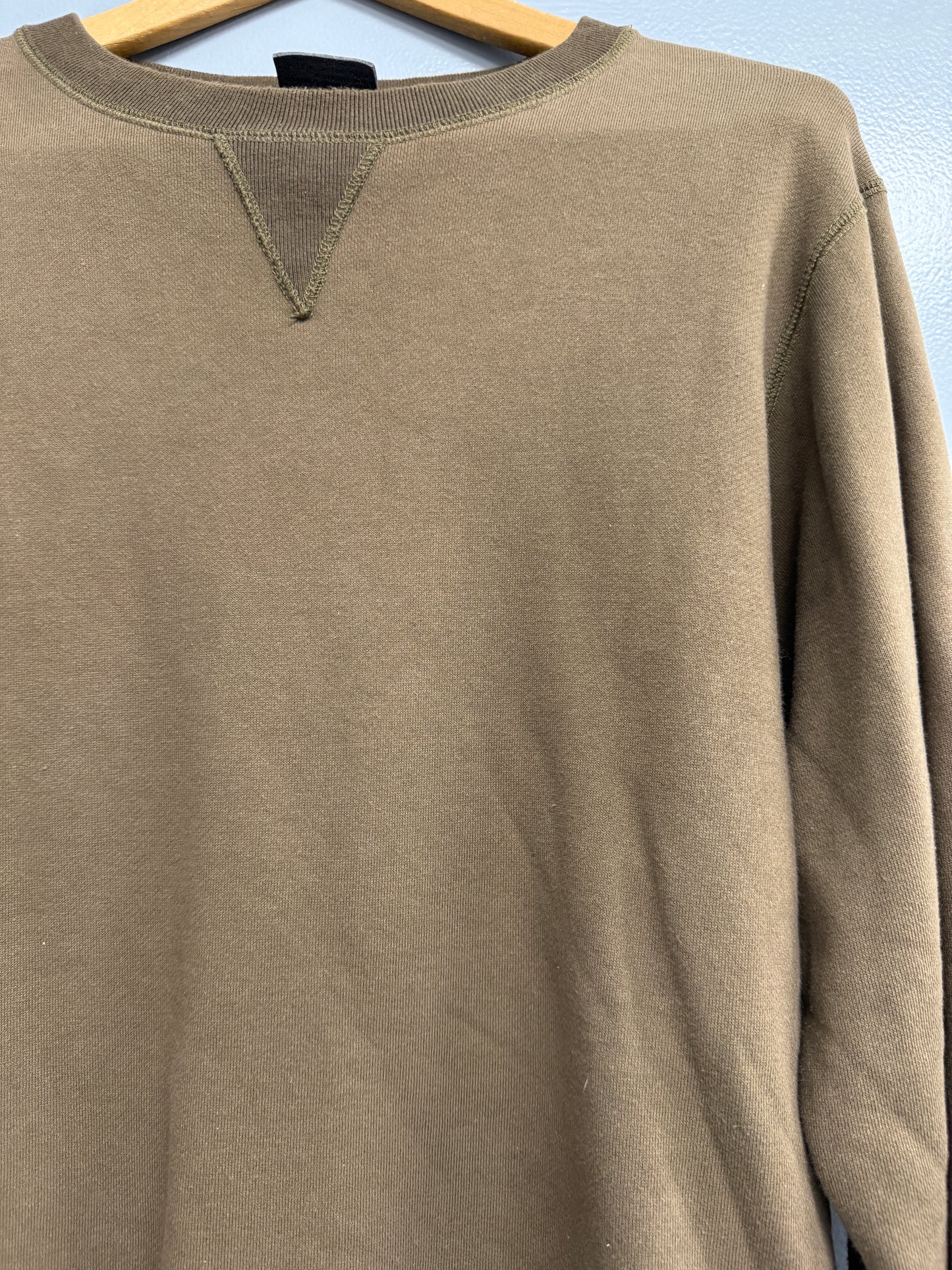 Naked & Famous Olive Green Crewneck Sweatshirt Mens M Cotton Made Canada