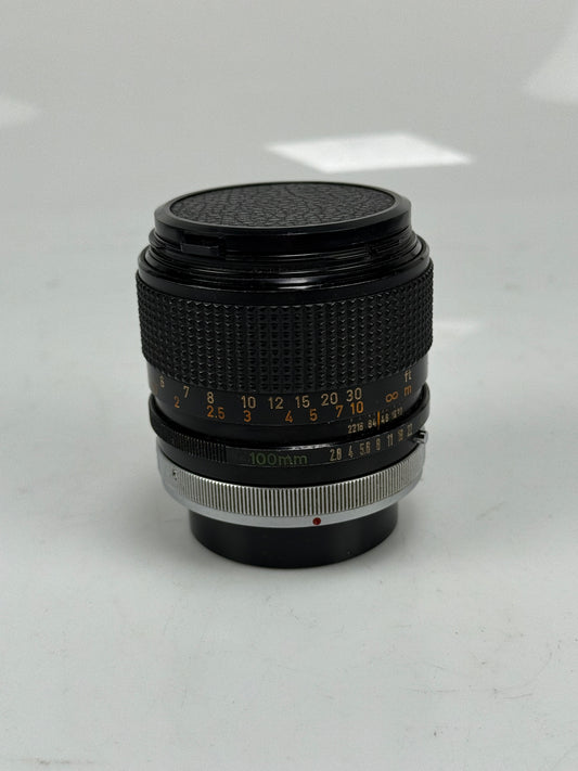 Canon FD 100mm f2.8 S.S.C. BL Lens SSC