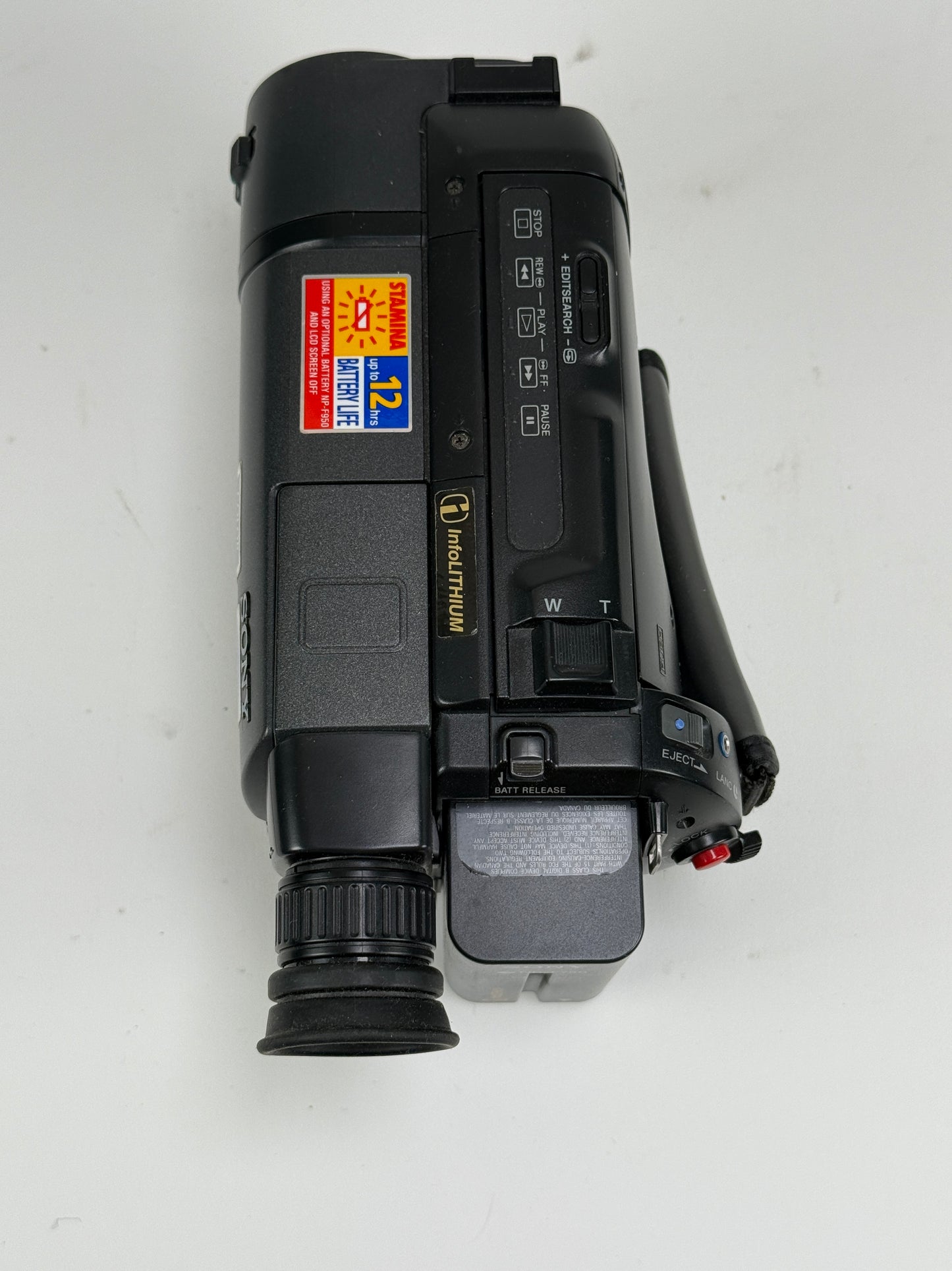 Sony Handycam Vision CCD-TRV15 Video 8 Camcorder 64x Digital Zoom LCD