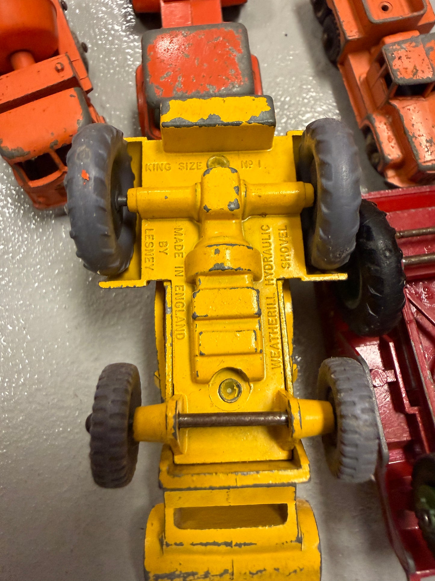 Vintage Lesney Matchbox car lot of 20 construction, work vehicle toys