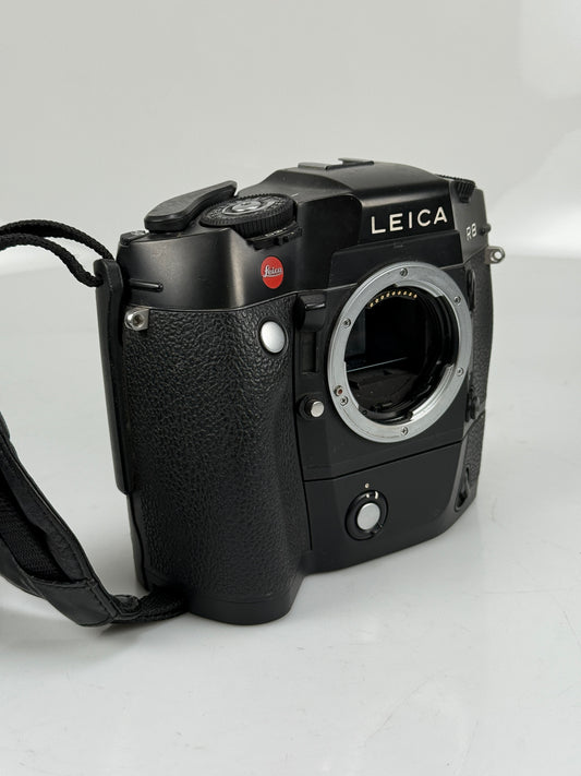 Leica R8 R 8 Black SLR 35mm Film Camera Body 14313 with motor winder