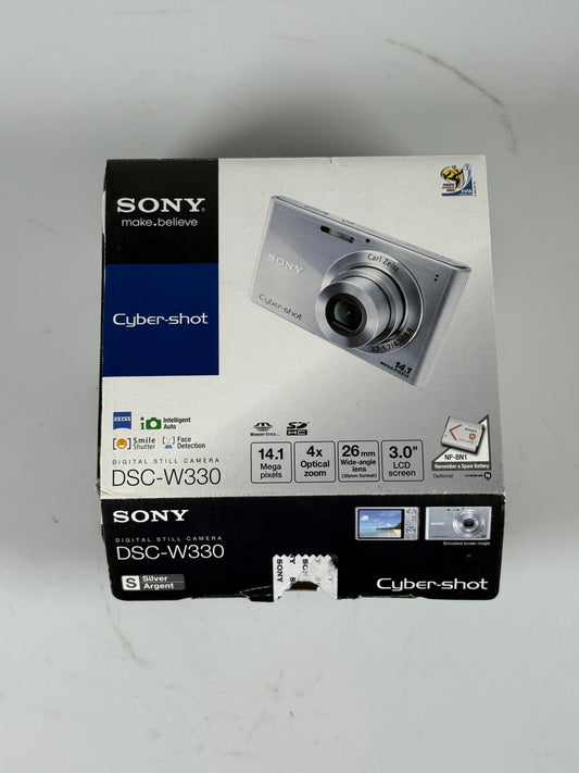 Sony Cyber-Shot DSC-W330 Digital Camera Gray w/ Battery & Charger
