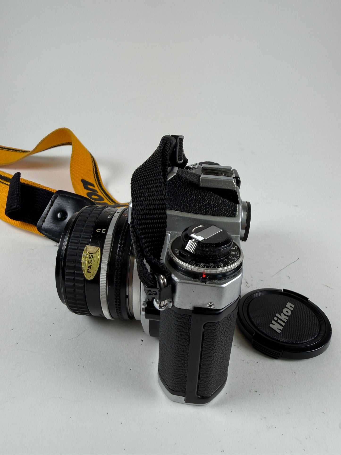 Nikon FE Chrome 35mm SLR Film Camera Body w/ 50mm f1.8 ais lens