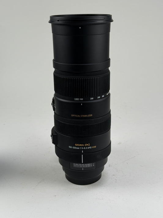 Sigma DG 150-500mm f5-6.3 APO HSM DG OS Lens For Canon EF