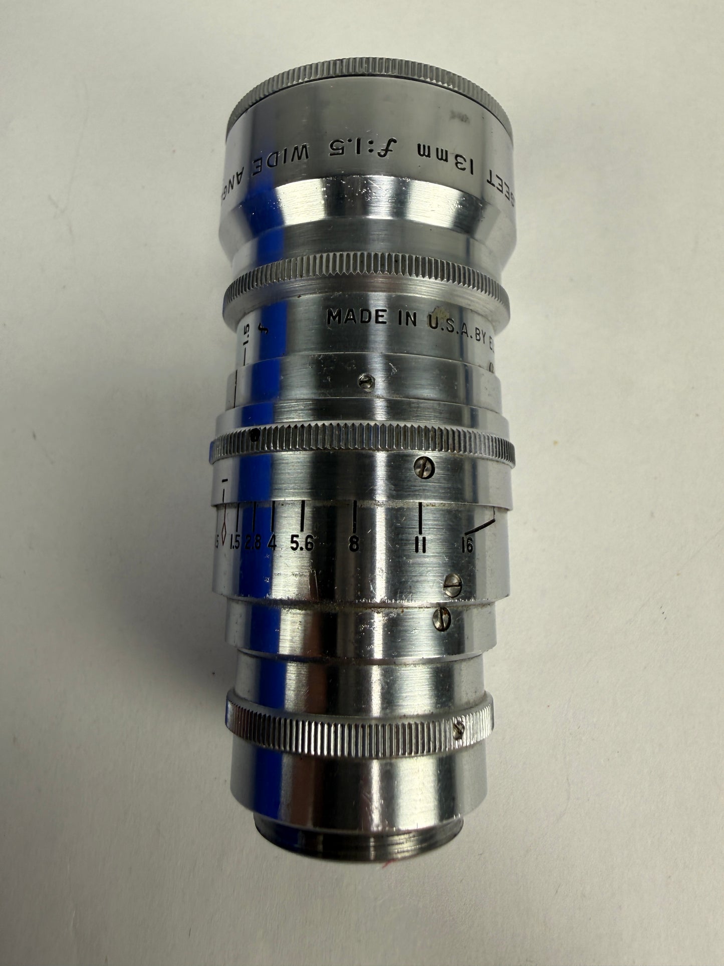 Elgeet Wide Angle 13mm f1.5 C Mount cine Lens 16mm Camera Bolex Filmo