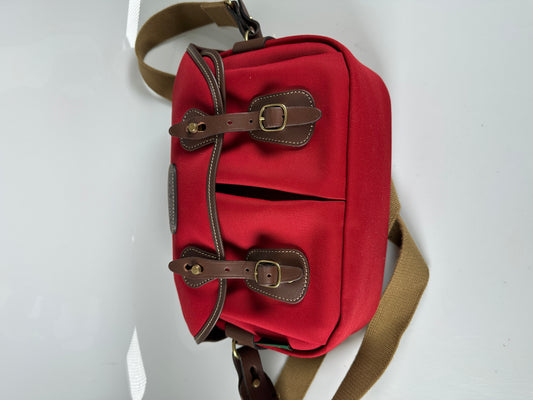 Billingham Hadley Shoulder Bag Small (Burgundy w/Chocolate Leather Trim)