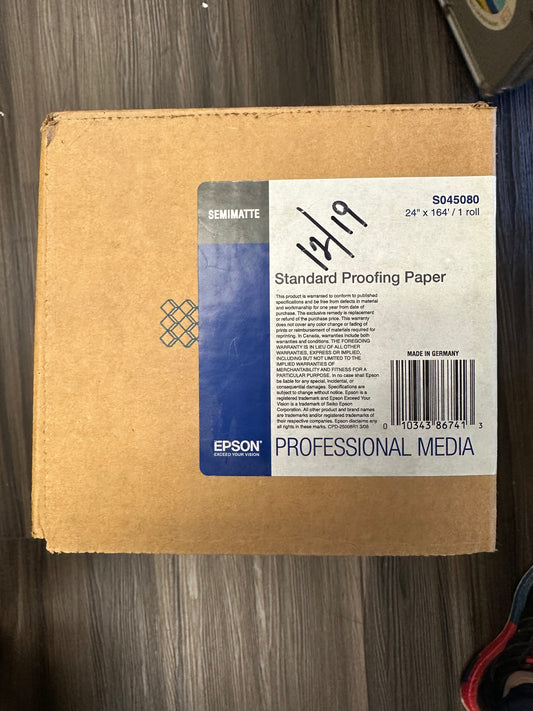 Epson 24" x 164' Standard Proofing Paper Roll S045080