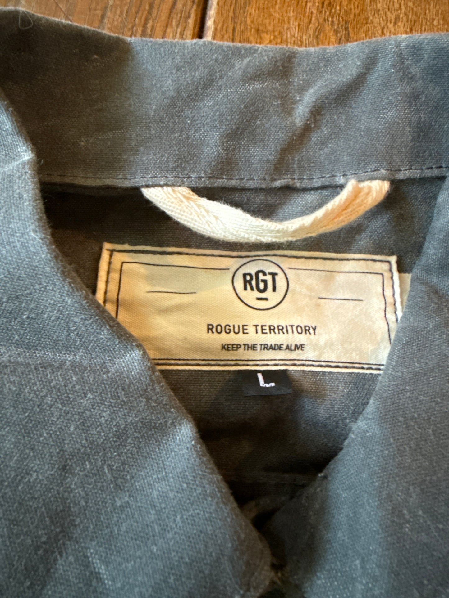 Rogue Territory Supply Jacket Waxed Grey Ridgeline Large
