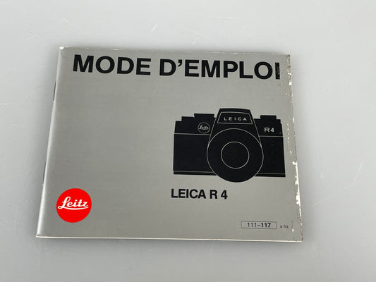 Leica R4 Body Instruction Manual Booklet French