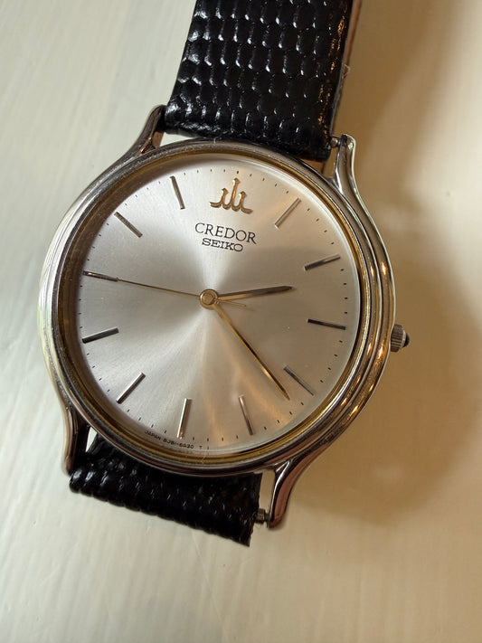 SEIKO CREDOR 8J81-6A30 32mm Silver Dial Quartz Men's Watch