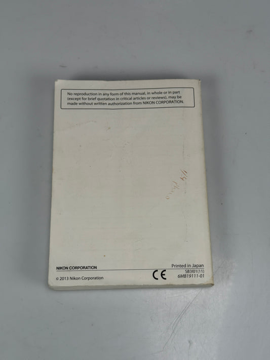 Nikon DF Genuine Camera Instruction Book / Manual / User Guide In English