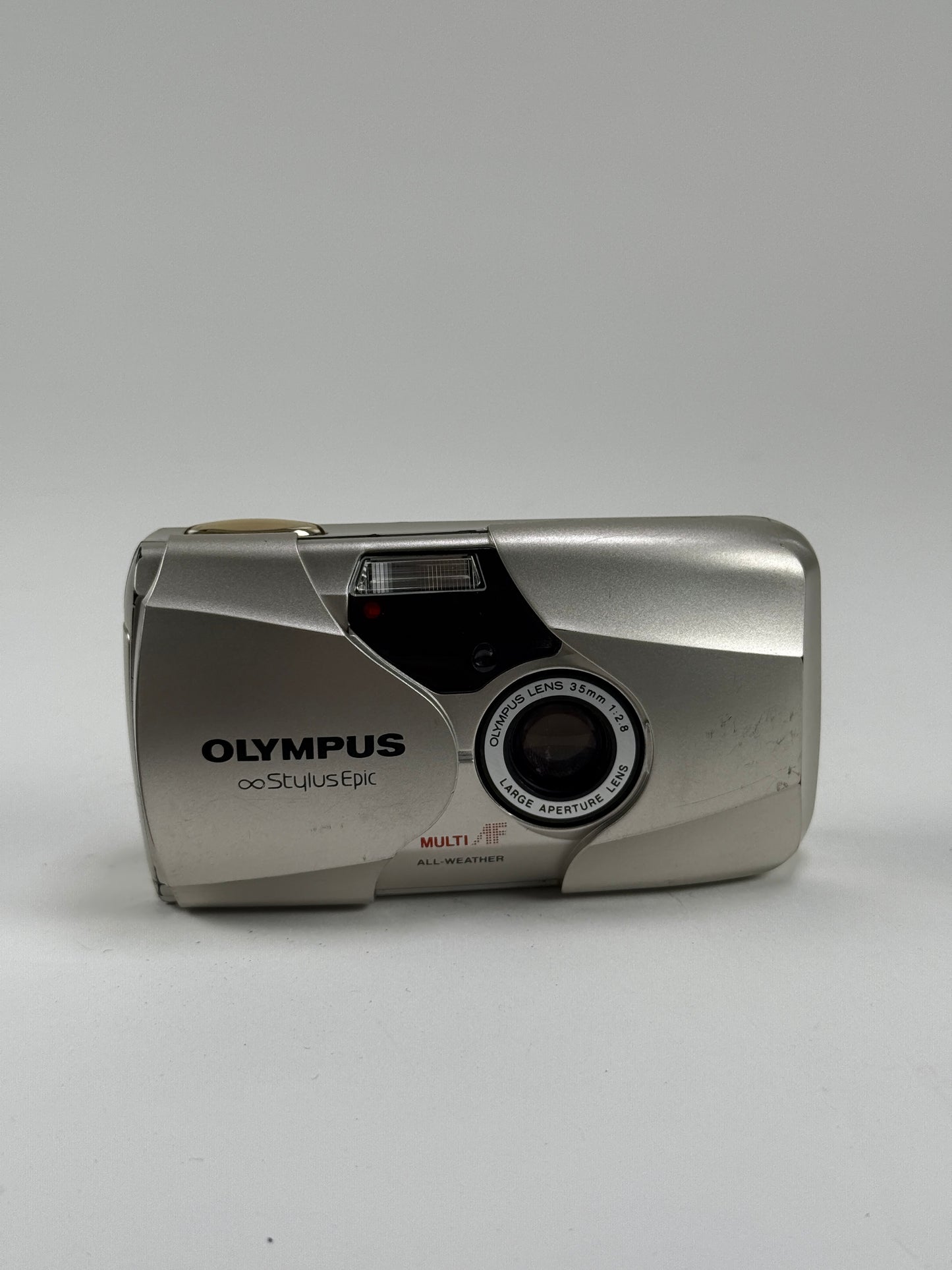 Olympus Stylus Epic 35mm point and shoot p&s film camera 35mm f2.8 chrome/silver
