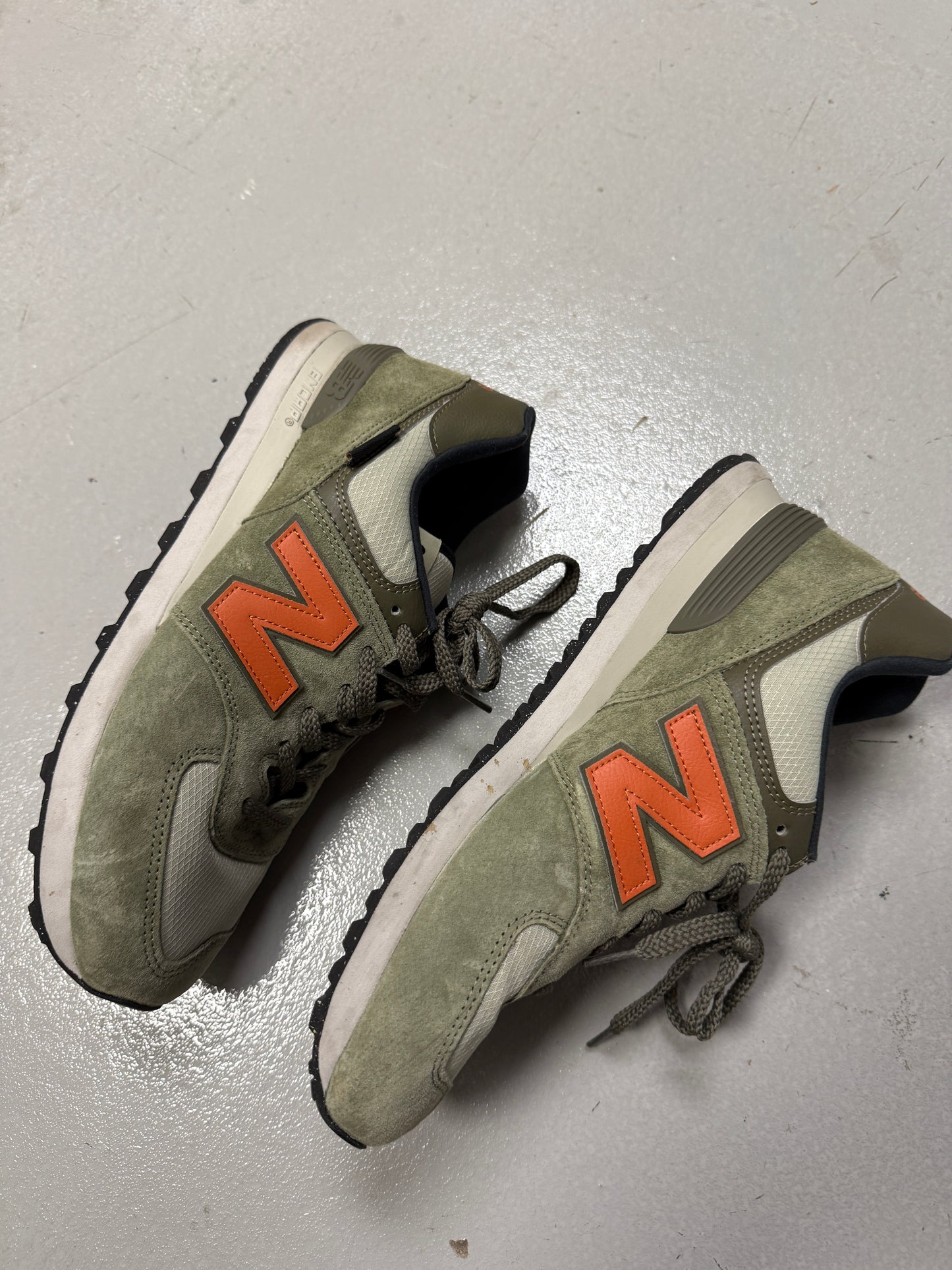 New Balance 574 Cordura Dark Olivine/Orange Men’s 11.5 U574SOC