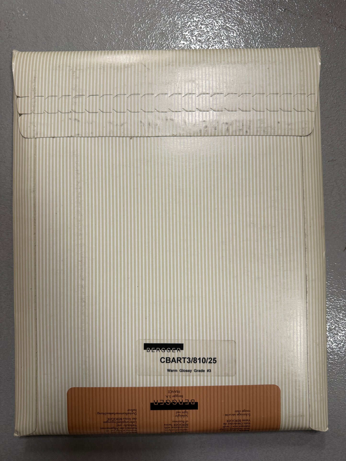Bergger Prestige CB Art 3 8x10" Photo Paper 25 sheets