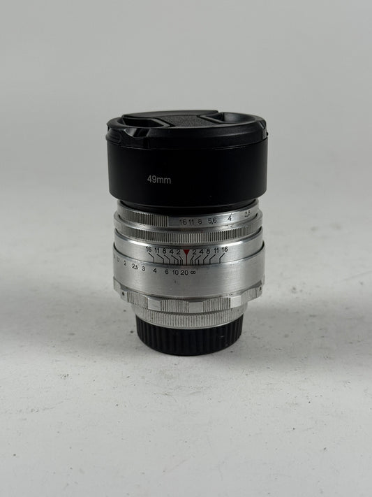 Helios 44 58mm f2 Russian Manual portrait Lens Fixed M42 Mount Silver