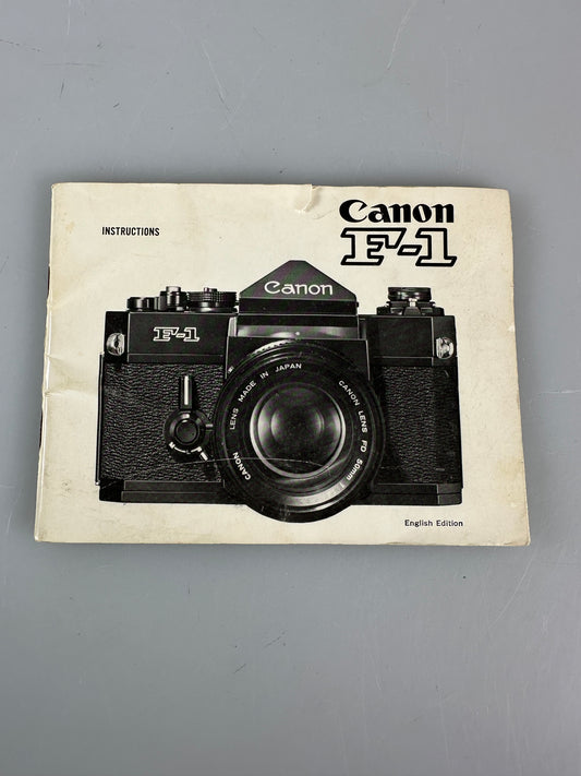 Canon F-1 Instruction Manual Booklet