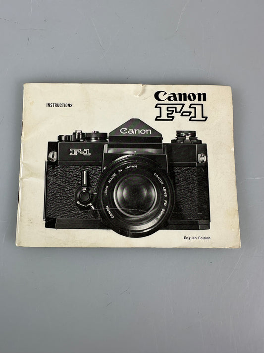 Canon F-1 Instruction Manual Booklet