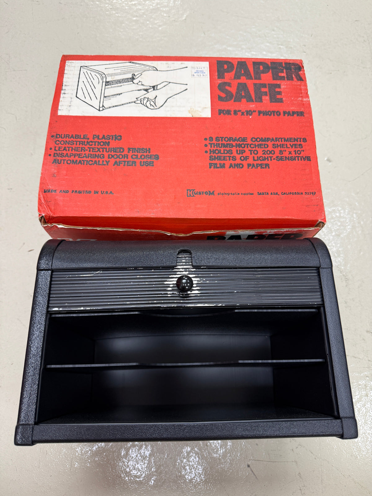 Kustom 3 shelf photographic Paper Safe 200 sheets 8x10
