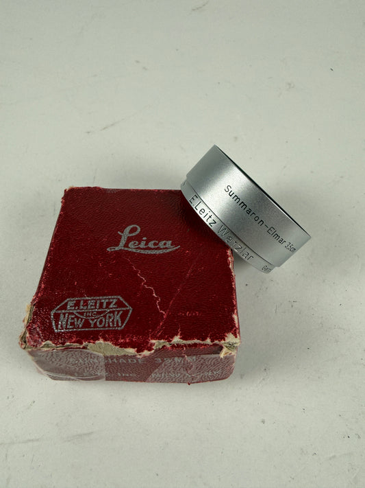 LEICA LEITZ WETZLAR FOOKH Chrome SUMMARON ELMAR 3.5CM F3.5 LENS HOOD SHADE