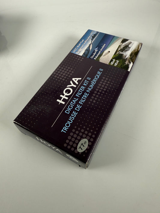 Hoya 77mm Digital Filter Kit II - Slim UV, Cir-PL, ND8 Filters & Case HK-DG77-II