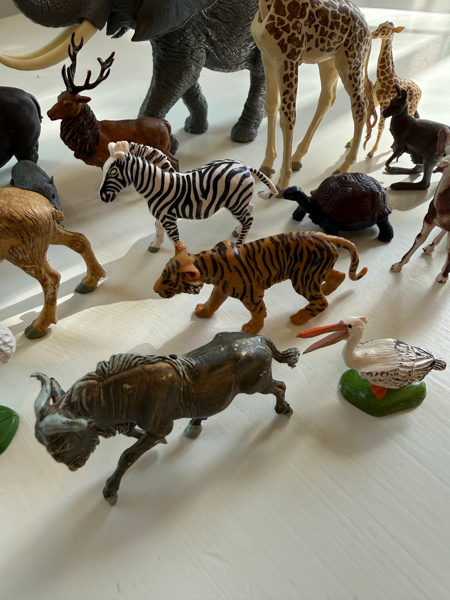 Lot Of 1970s and 80s Britains toy animals elephant, giraffe, kangaroo, hippo, etc