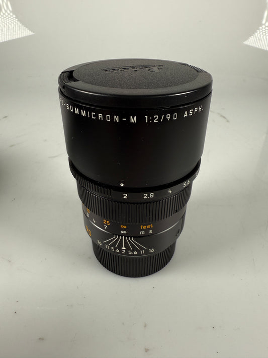 Leica 11884 90mm f2 APO Summicron-M ASPH Black E55 6-Bit Lens