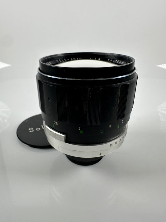 Soligor 135mm f1.8 Lens Telephoto with Caps M42 screw mount lens